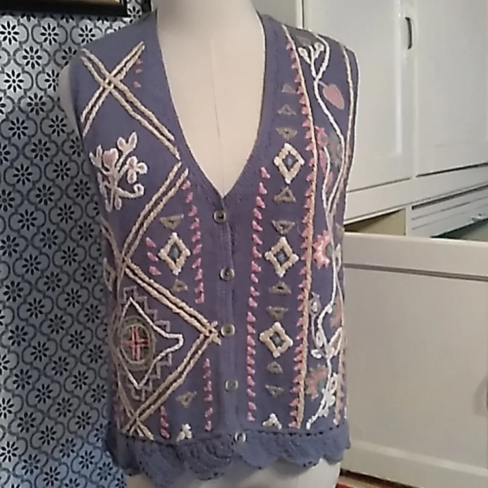 Vintage Sigrid Olsen medium sweater vest